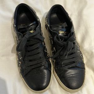 Saint Laurent black starry sneakers